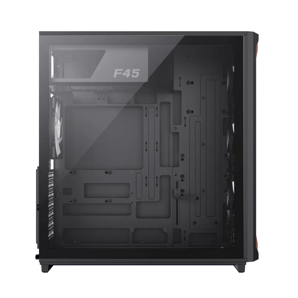 Корпус Gembird F45 BW Black (1116-4045R0003) [Midi Tower, 3 x 120x120 мм, черный]