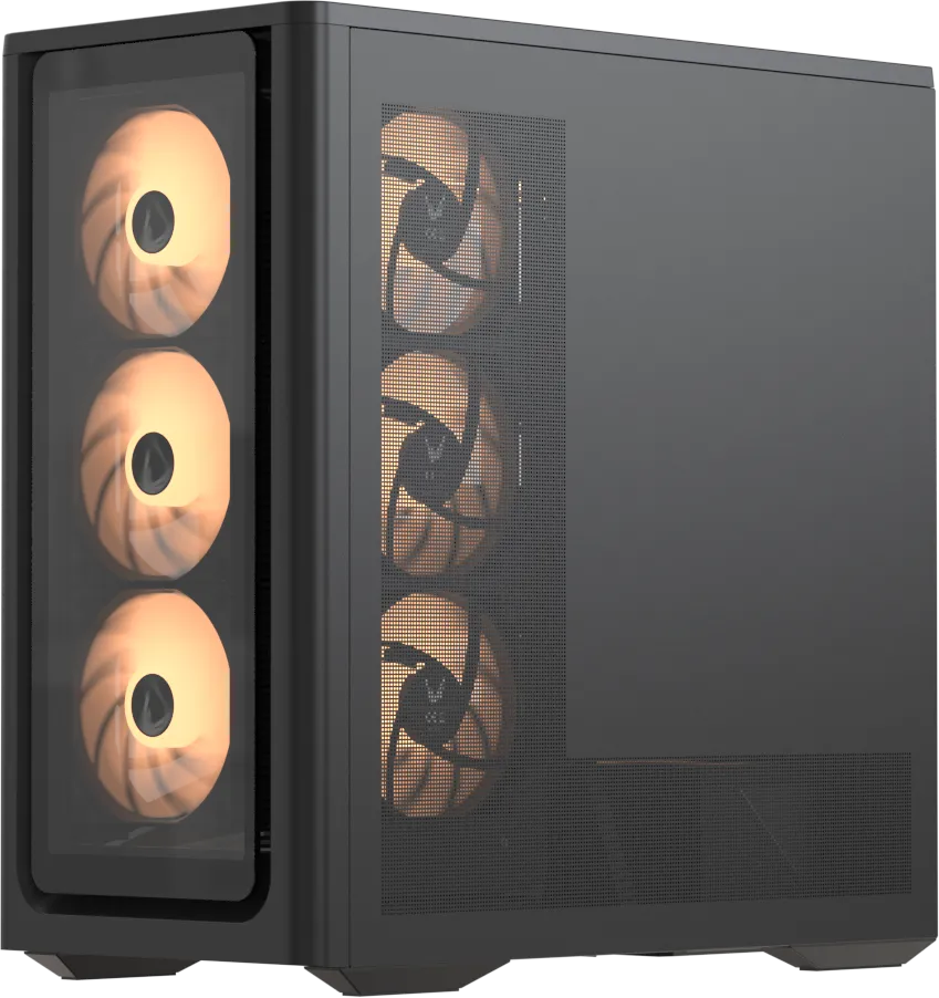 Корпус Formula V Air Power G9 DUO PA Black [Midi Tower, 4 x 120 мм ARGB, черный]