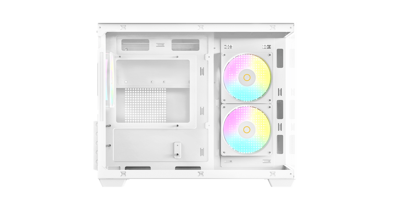 Корпус Ocypus Gamma C54 WH ARGB (Gamma-C54-WHD300XX-GL) [Midi Tower, 3 x 120 мм, белый]