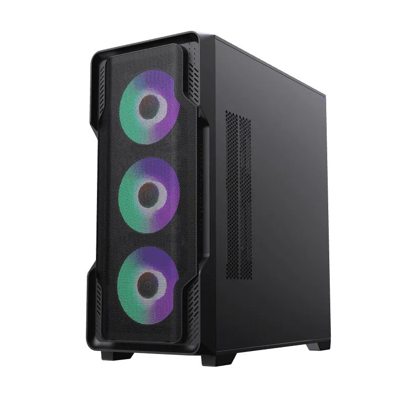Корпус GameMax Siege BK (9101-0800R0031) [Midi Tower, 3 x 120 мм, черный]