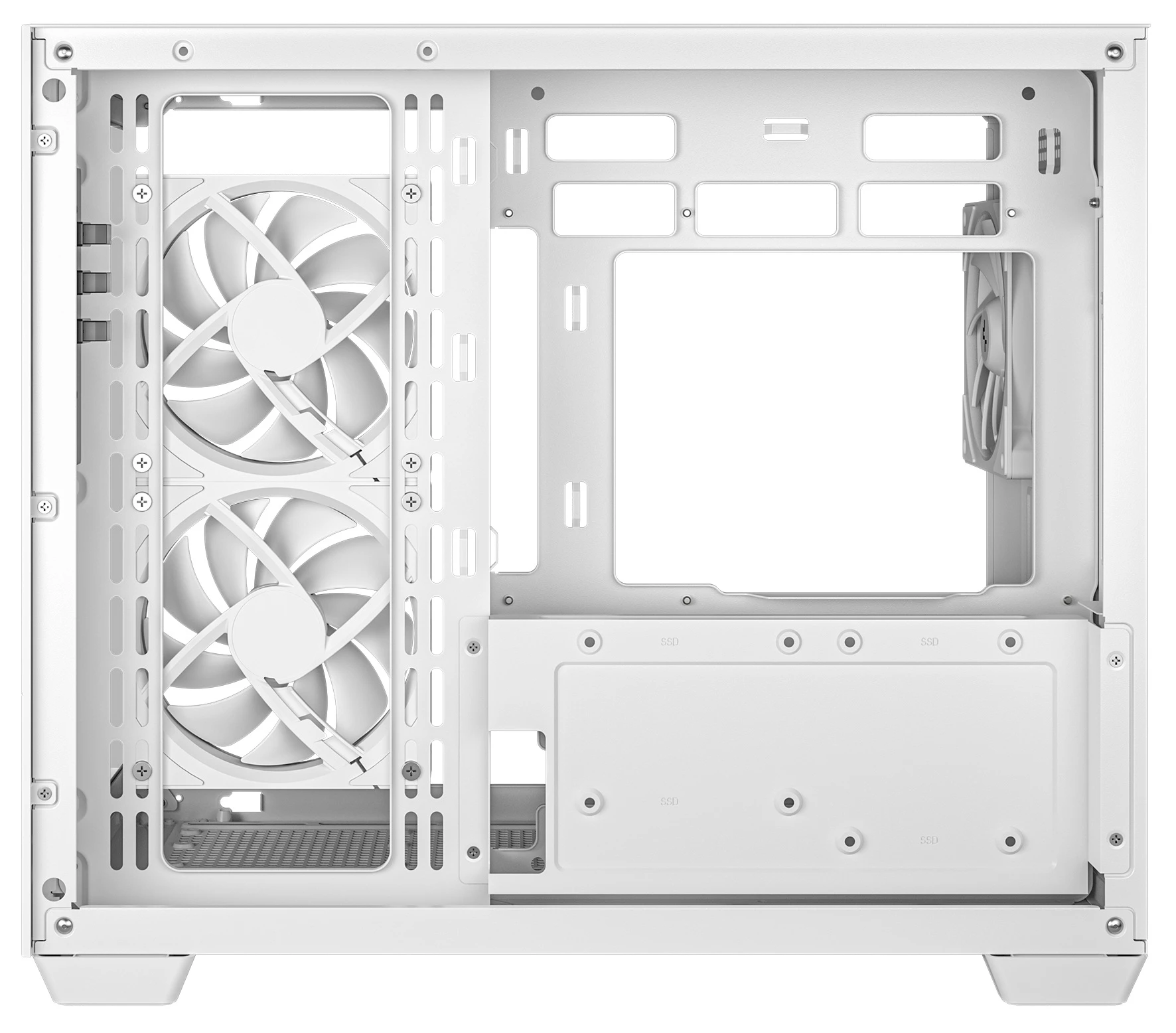 Корпус DeepCool CG330 3F WH (R-CG330-WHNGM3-G) [Mini Tower, 3 x 120 мм ARGB, Белый]