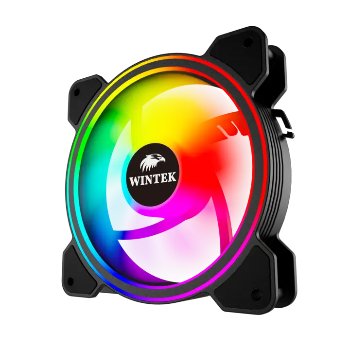 Вентилятор для корпуса Wintek M9-B-12 PRO ARGB [120 мм, 1100 об.мин, 32 CFM, 22.8 дБ, PWM]