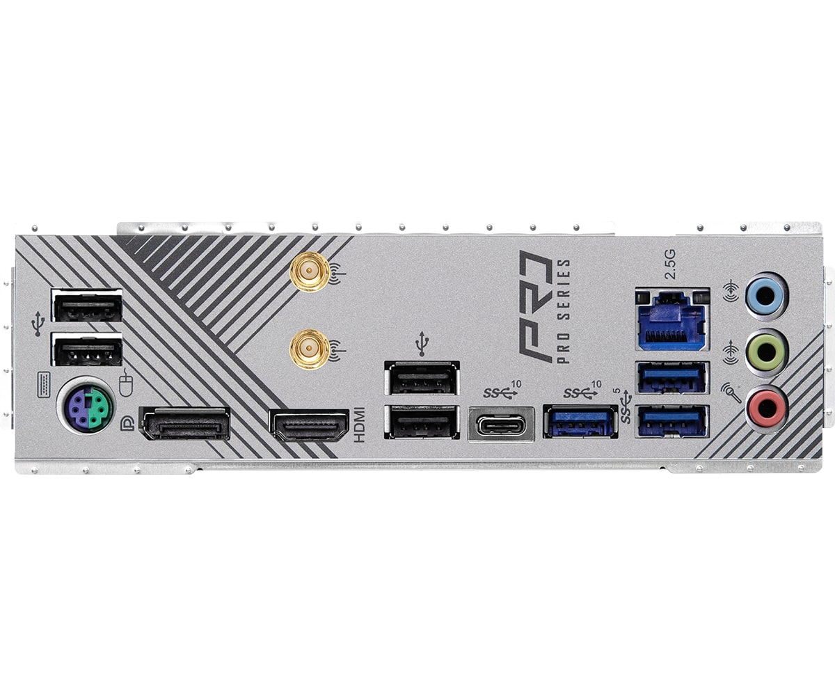 Материнская плата ASRock Z790 PRO RS WIFI [LGA 1700, Intel Z790, 4xDDR 5, 4xM.2, 2xPCI-E x16, Standard-ATX]