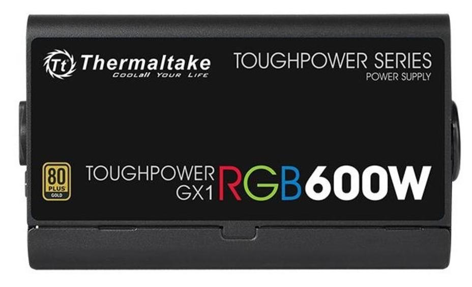 Блок питания Thermaltake Toughpower GX1 RGB (PS-TPD-0600NHFAGE-1), [600 Вт, 80 PLUS Gold, 8x SATA, 2x 6+2 pin PCIe, 1x 4+4 pin CPU, EPS12V]