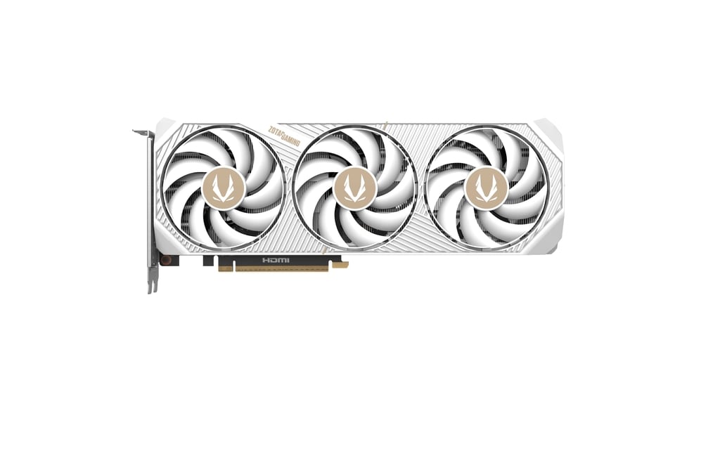Видеокарта Zotac GAMING GeForce RTX 5070 AMP White Edition (ZT-B50700FQ-10P) [12 ГБ, GDDR7, 192 бит, HDMI, DisplayPort (3 шт)]
