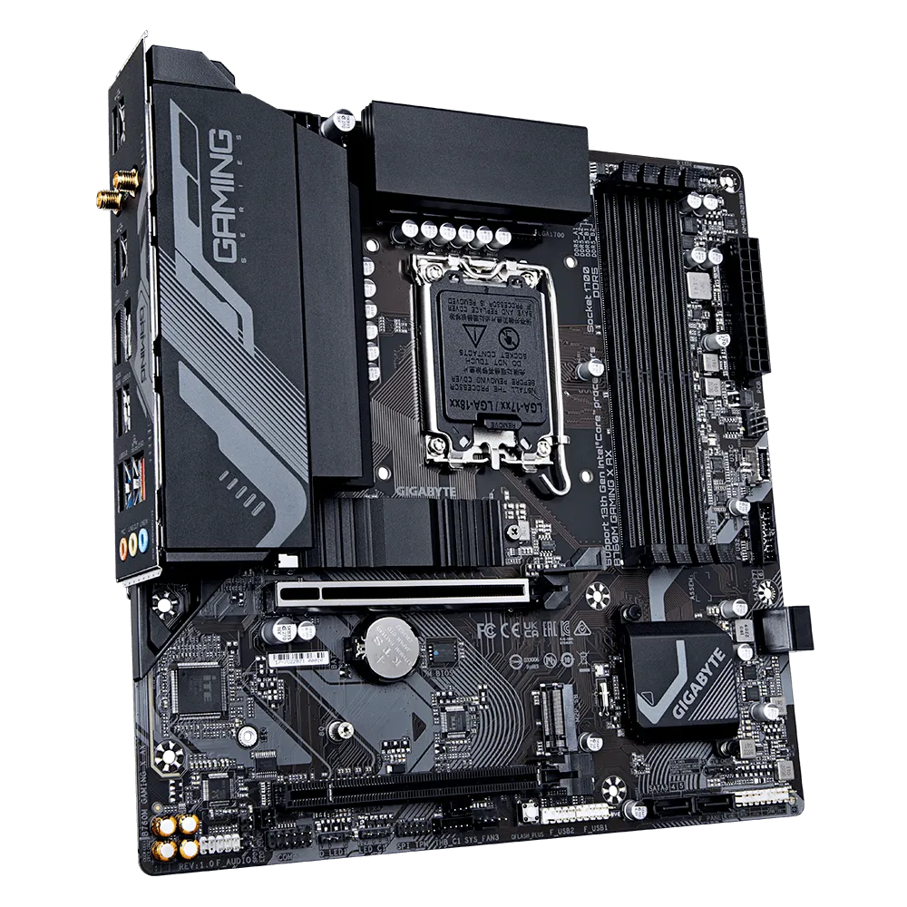 Материнская плата Gigabyte B760M GAMING X AX [LGA 1700, Intel B760, 4xDDR 5, 2xM.2, 2xPCI-E x16, Micro-ATX]