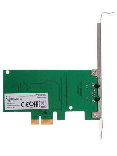 Сетевая карта Gembird NIC-GX1 NIC PCIe, 10/100/1000 Mb, PCI-Ex1, box