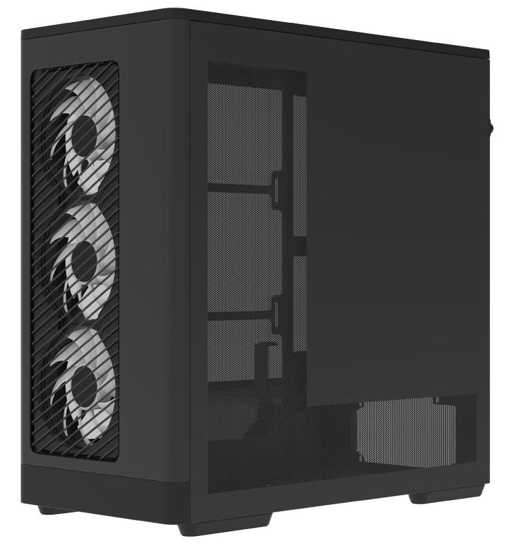 Корпус AeroCool D520A-BK-v1 (ACCM-DS05143.11) [Midi Tower, 4 x 120 мм APNX ARGB, черный]