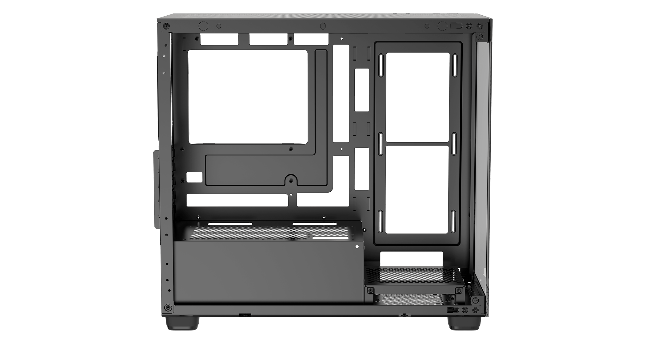 Корпус Ocypus Gamma C52 BK (Gamma-C52-BKD000XX-GL) [Mini Tower, Без вентиляторов, Черный]