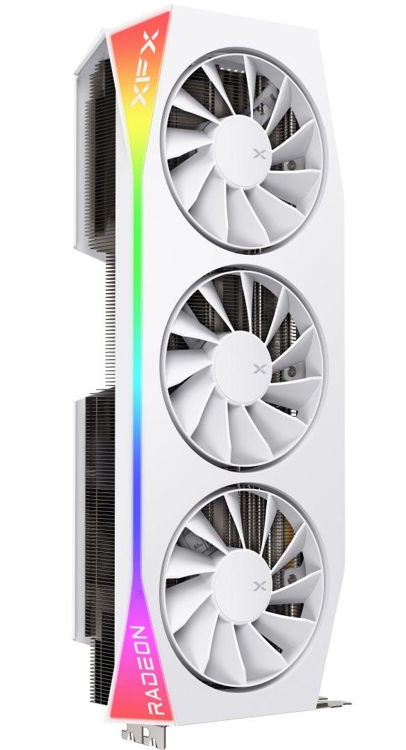 Видеокарта XFX Mercury AMD Radeon RX 9070XT OC Gaming Edition WHITE with RGB (RX-97TRGBBW9) [16 ГБ, GDDR6, 256 бит, HDMI, DisplayPort (3 шт)]