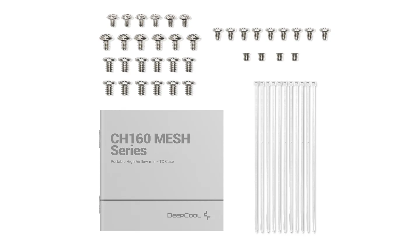 Корпус DeepCool CH160 MESH WH (R-CH160-WHNMI0-G-1) [SFF, Без вентиляторов, белый]
