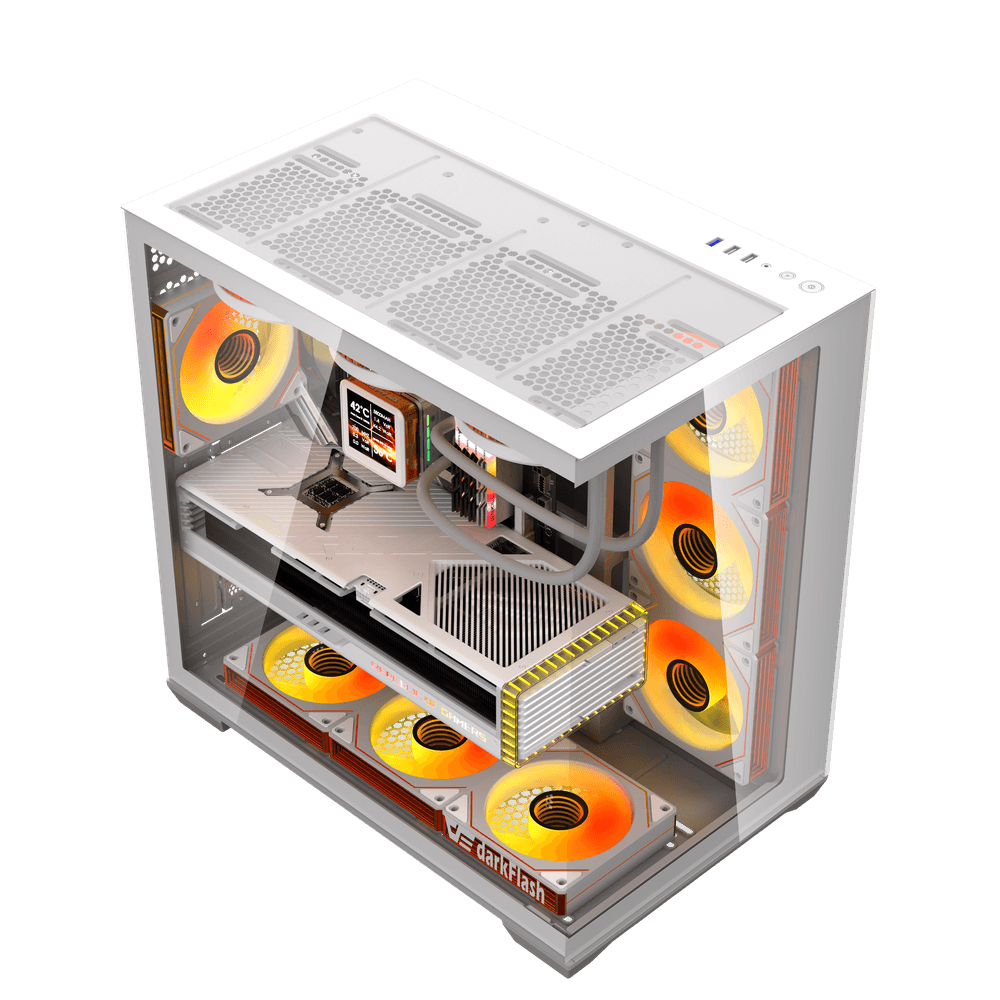 Корпус darkFlash C280 (DF-C280-EATX-WH) [Midi Tower, 7 x 120 мм ARGB, Белый]