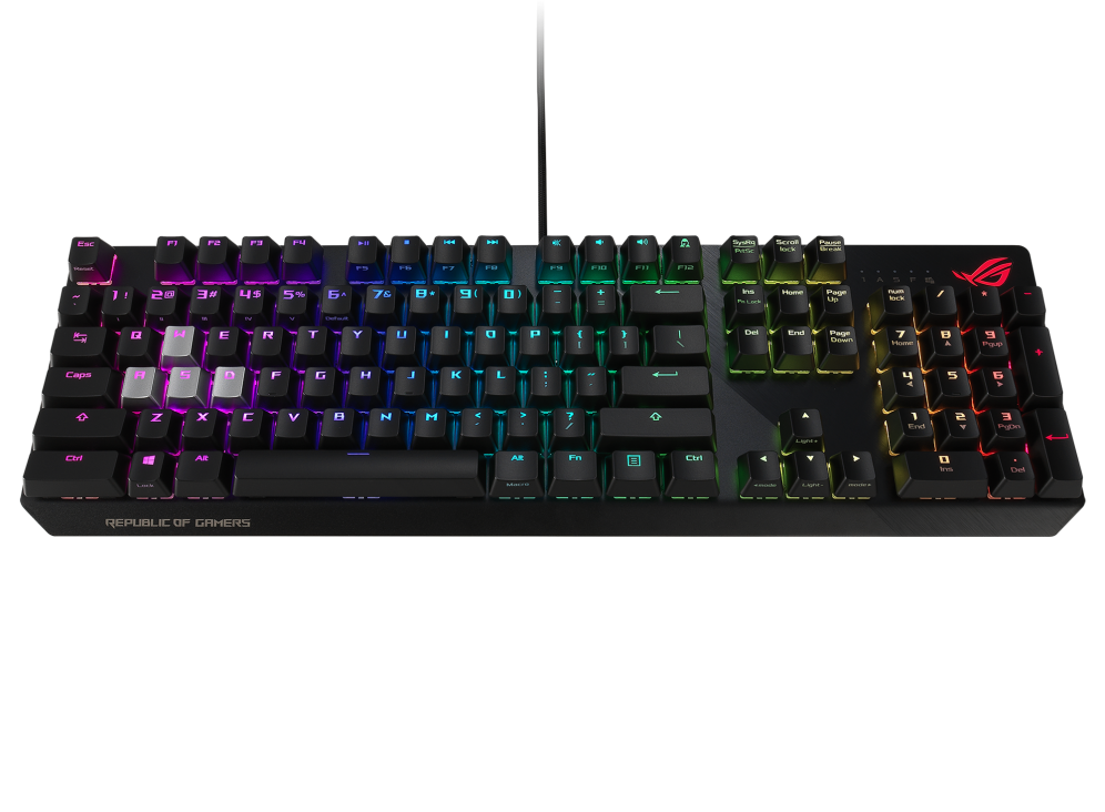 Клавиатура Asus ROG STRIX SCOPE NX XA02 [Механическая, проводная, клавиш - 104, подсветка, черная]