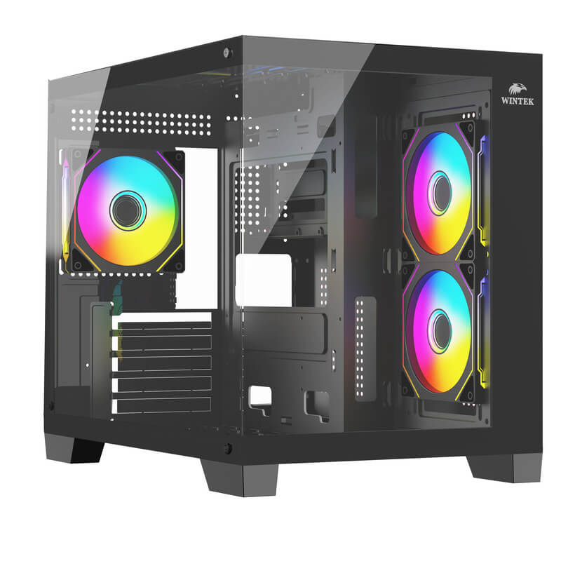 Корпус Wintek 520-B TG [Midi Tower, 3 × 120 мм ARGB, Черный]