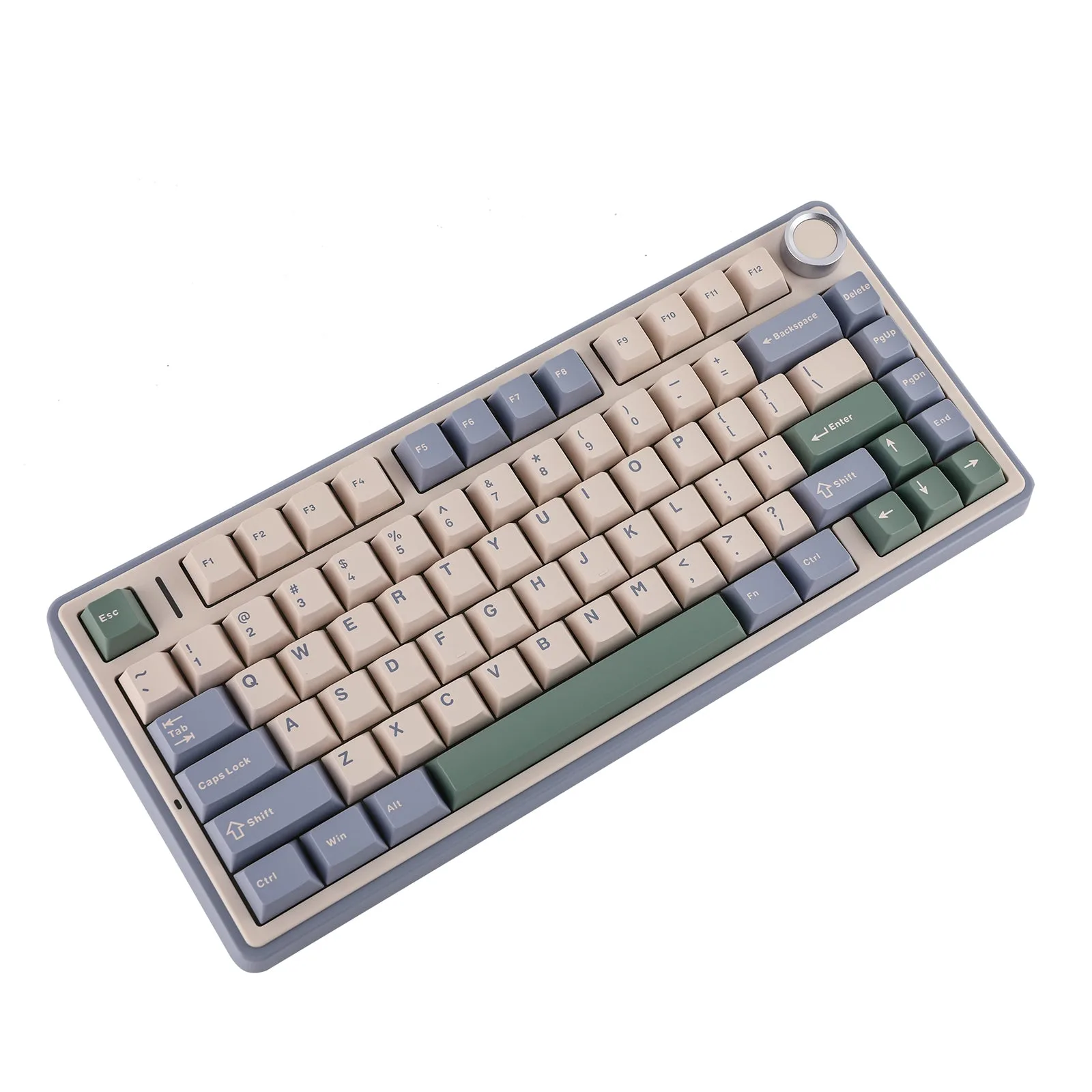 Клавиатура Aula F75 [механическая, проводная + беспроводная, RGB подсветка, Leobog Graywood V3, фиолетовая]