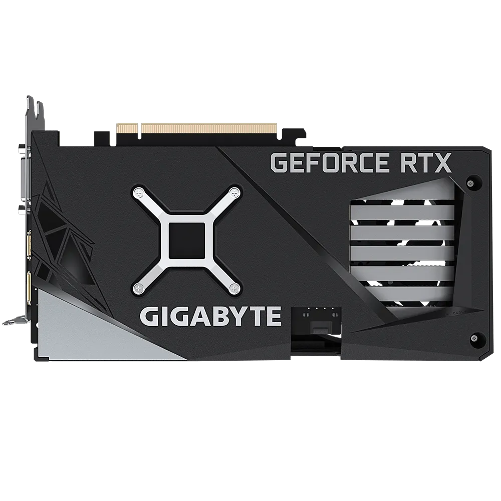 Видеокарта Gigabyte RTX 3050 WINDFORCE OC (GV-N3050WF2OC-8GD) [8 ГБ, GDDR6, 256 бит, 1792 МГц, HDMI, DisplayPort (3 шт)]