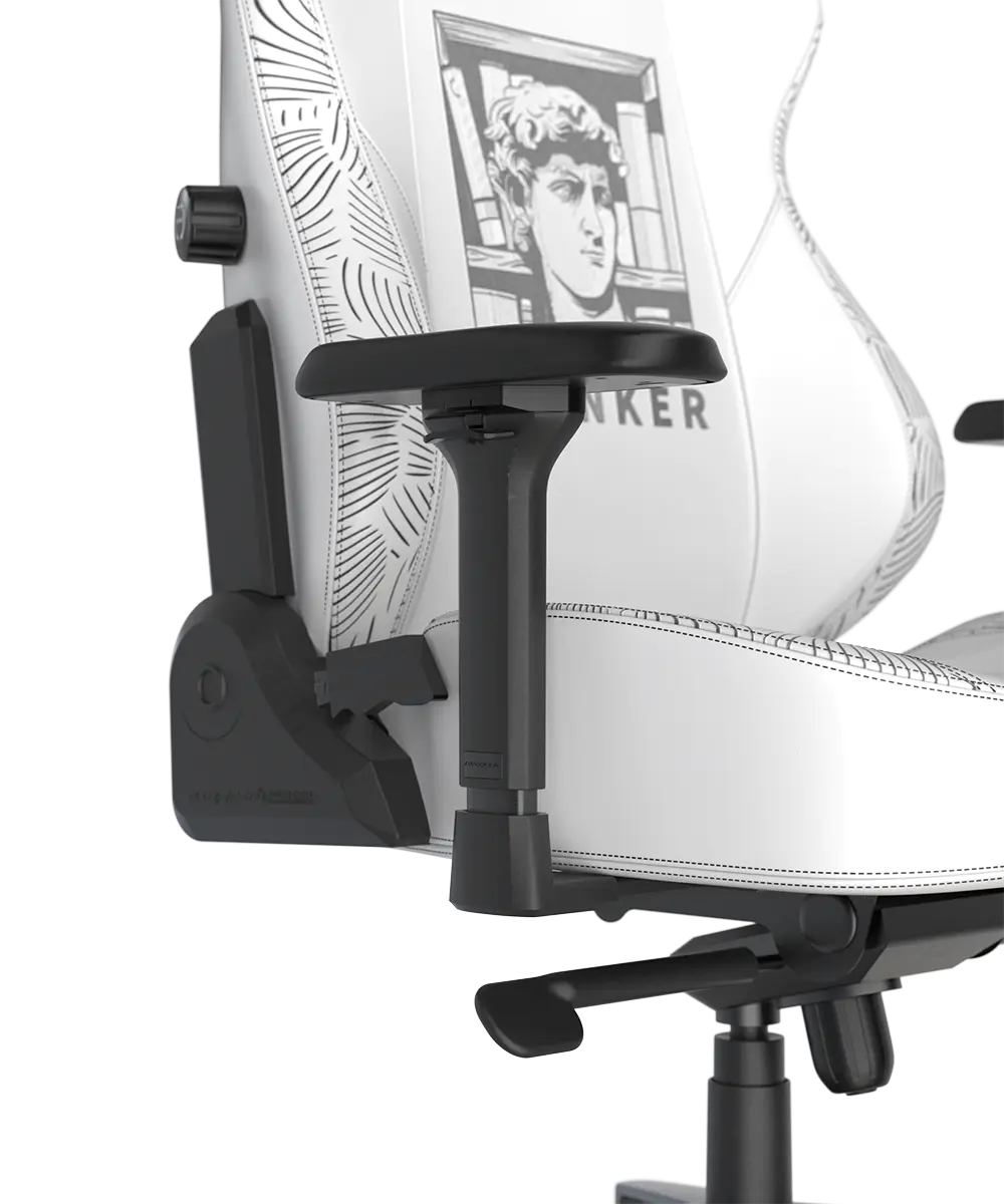 Игровое компьютерное кресло DXRacer Craft Standard F-23-Thinker (GC/LCF23LTA) Белый, Принт - купить в интернет-магазине Forcecom.kz Игровое компьютерное кресло DXRacer Craft Standard F-23-Thinker (GC/LCF23LTA) Белый, Принт