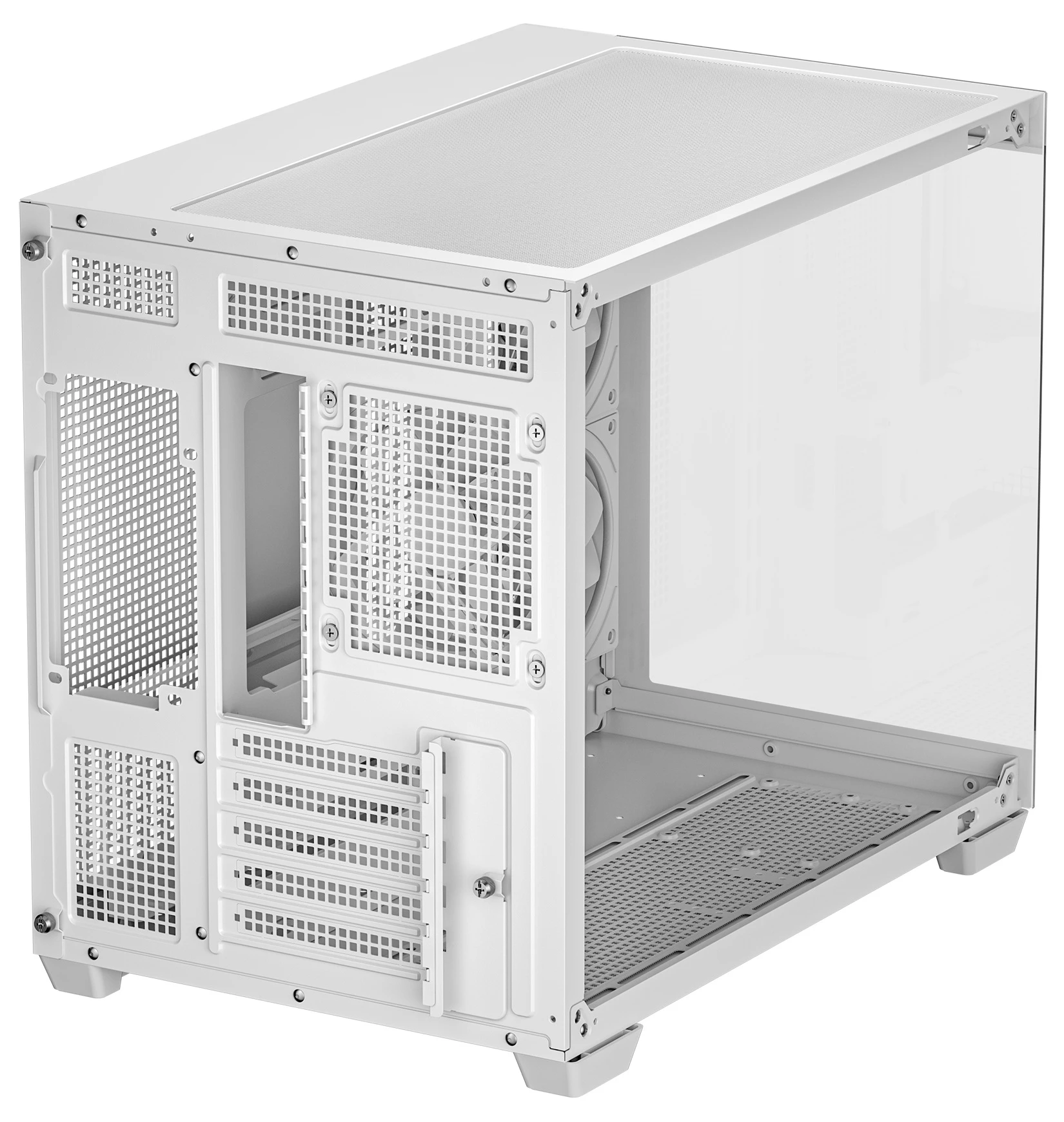 Корпус DeepCool CG330 3F WH (R-CG330-WHNGM3-G) [Mini Tower, 3 x 120 мм ARGB, Белый]