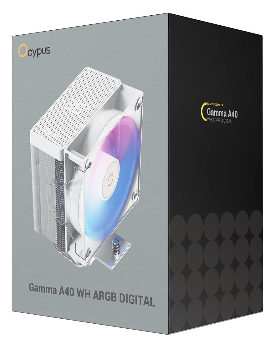 Система охлаждения Ocypus Gamma A40 WH ARGB Digital [100 x 100 мм, 2400 об/мин, 29 дБ, 4 pin]