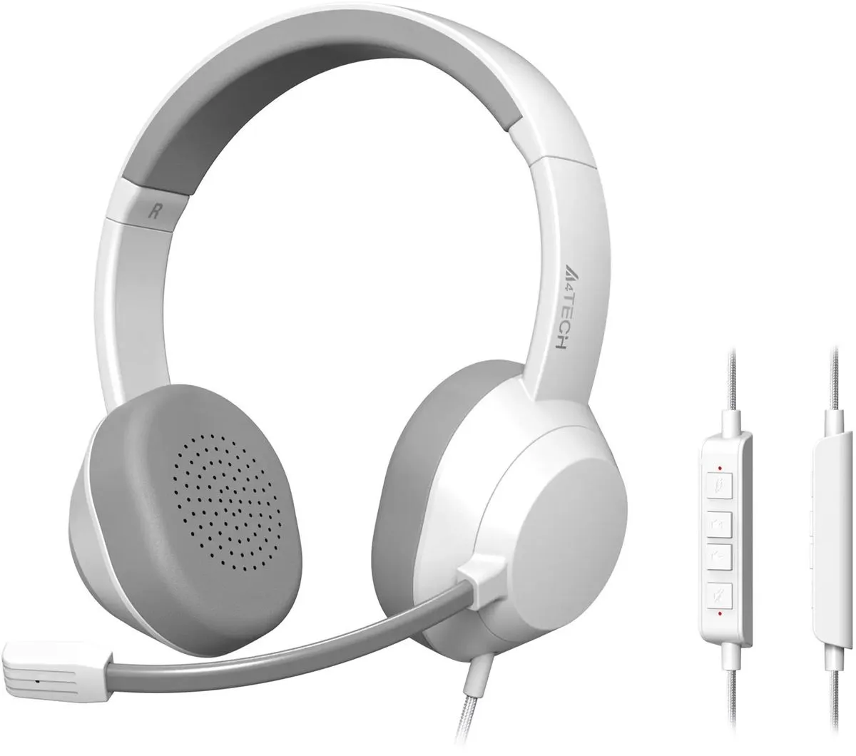 Наушники A4tech FH150U, с микрофоном, белый