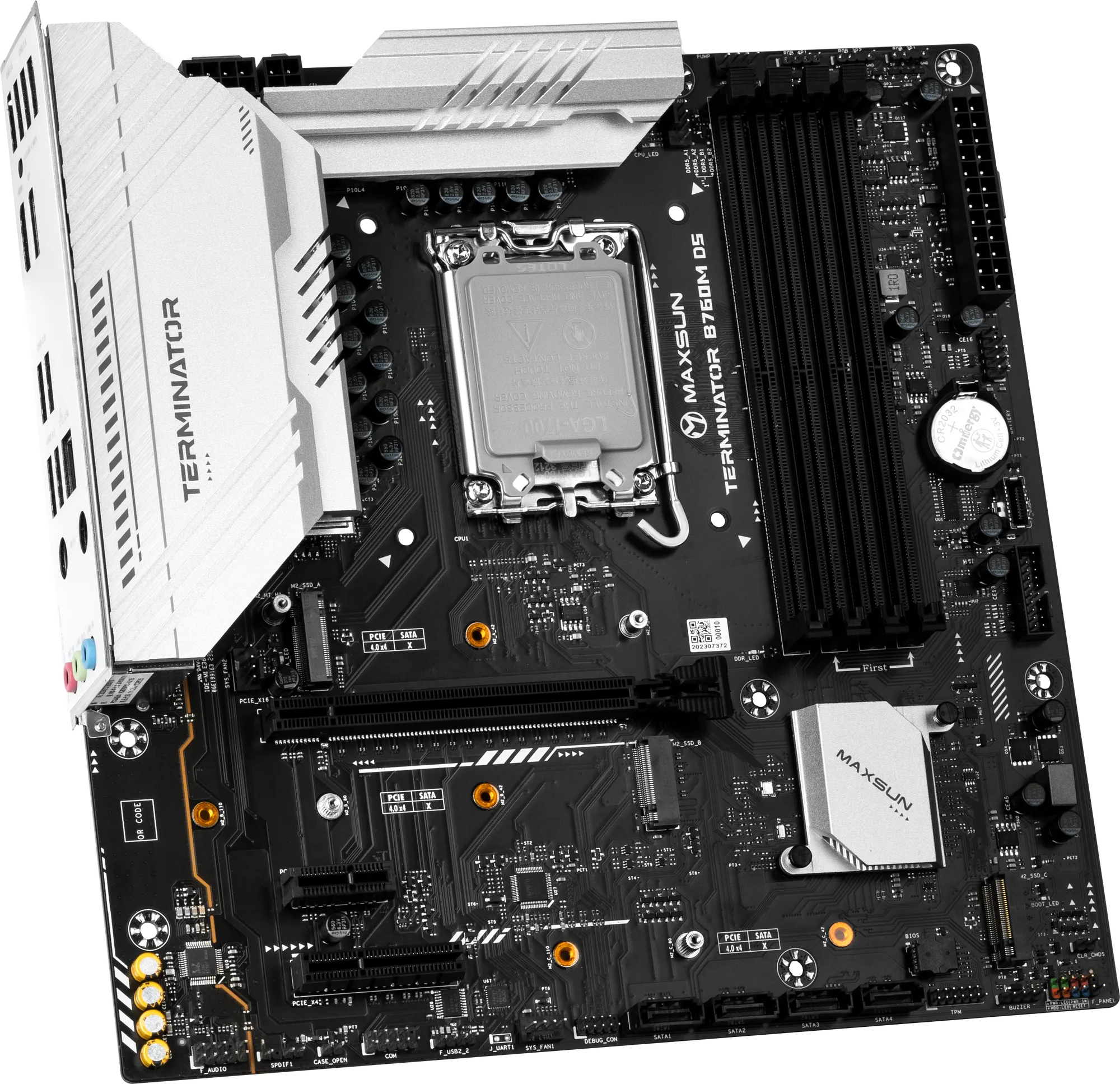 Материнская плата Maxsun Terminator B760M D5 V2 [LGA 1700, Intel B760, 4xDDR 5, 3xM.2, 1xPCI-E x16, Micro-ATX]