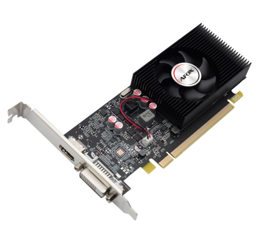Видеокарта Afox GT1030 4GB D4 LP Single Fan (AF1030-4096D4L2) [4 ГБ, GDDR4, 64 бит, DVI, HDMI]