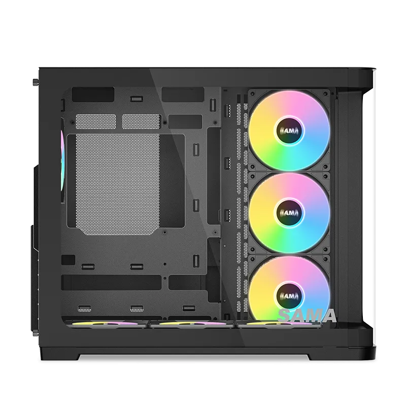 Корпус Sama V60 [Midi Tower, 7×120 мм ARGB, черный]