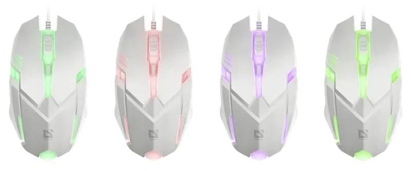 Мышь Defender Cyber MB-560L [проводная, светодиодная, 1200 DPI, подсветка, белый]
