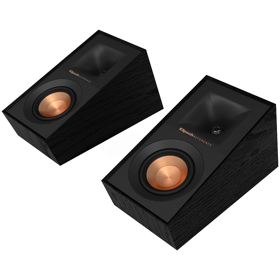 Акустические колонки Klipsch Reference R-40SA с поддержкой Dolby Atmos для объемного звучания, чёрные, пара