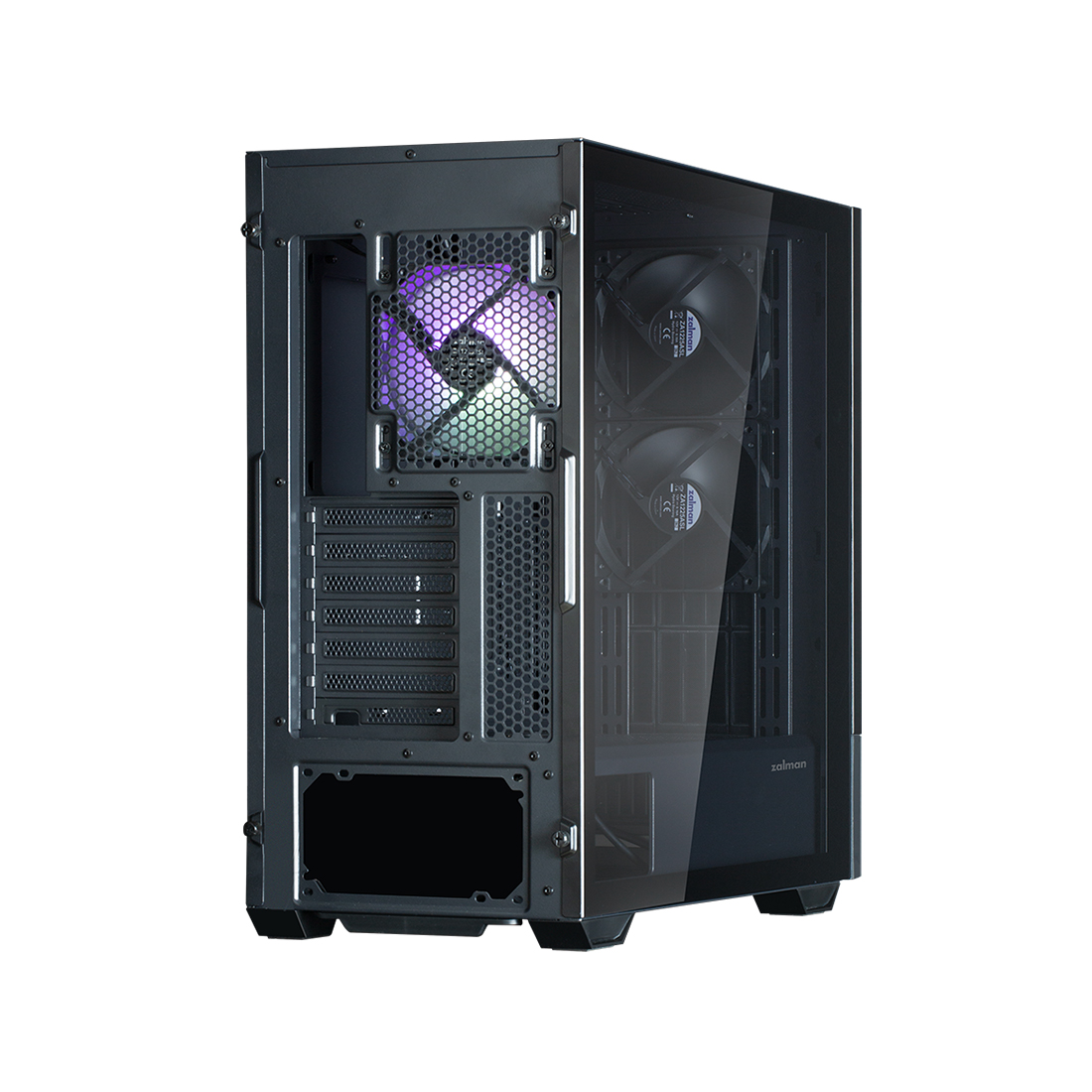 Корпус Zalman Z10 DS Black [Midi Tower, 3 x 120 мм ARGB, черный]