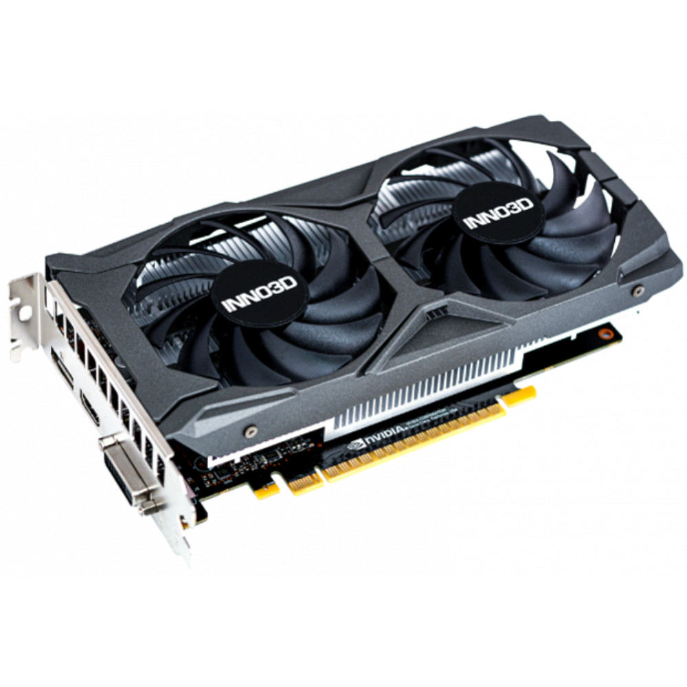 Видеокарта Inno3D GeForce GTX1650 (N16502-04D6X-1720VA30) [4 ГБ, GDDR6, 128 бит, DVI, HDMI, DisplayPort]