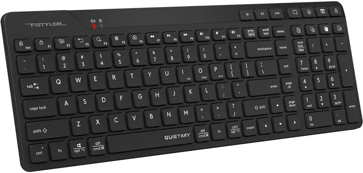Клавиатура A4Tech Fstyler FBK27C AS [мембранная, беспроводная, черная]