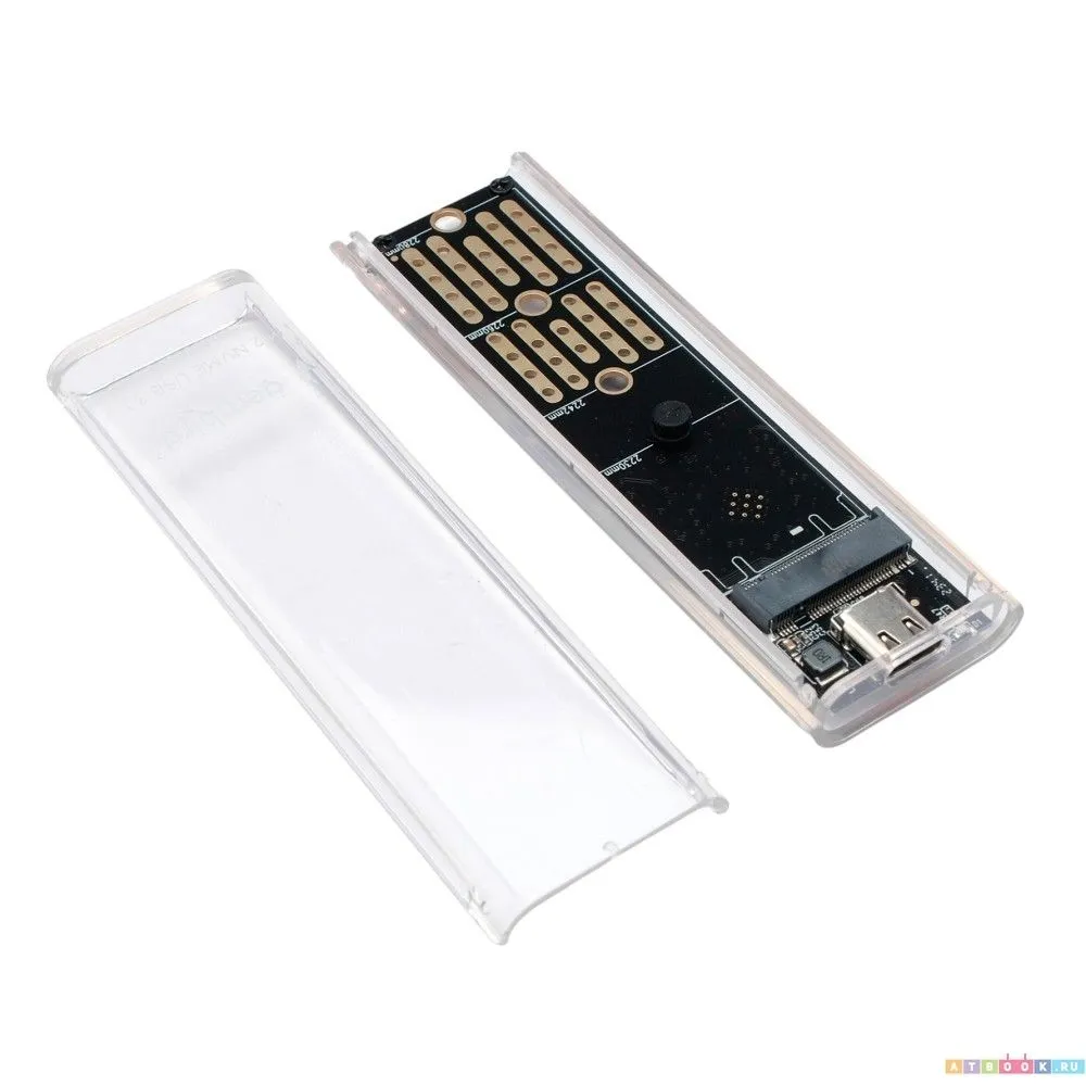 Коробка для M2" жестких дисков Gembird EEM2-NVME-2 External Case M2 to USB 3.1 Type-С,, power via USB