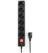 Сетевой фильтр Гарнизон EHB-0, 0.5м, 6 розеток, C14, для ИБП, Черный