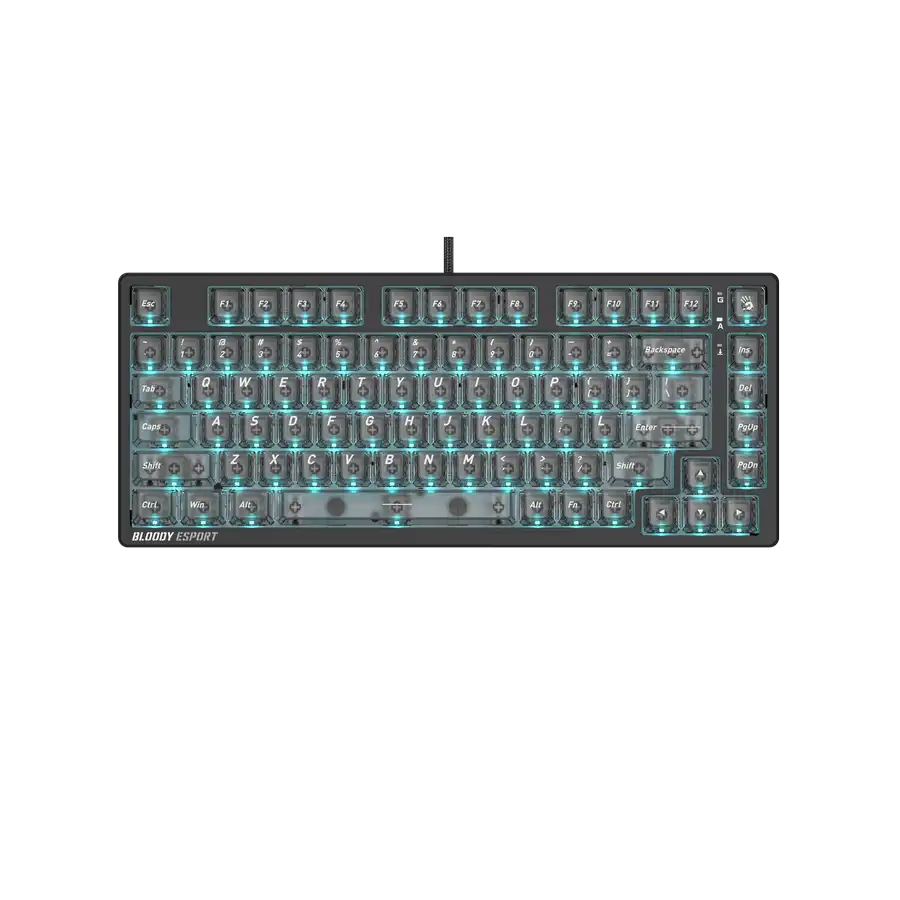 Клавиатура Bloody MS76 (Stellar Black) [Магнитная, проводная, подсветка, черная]