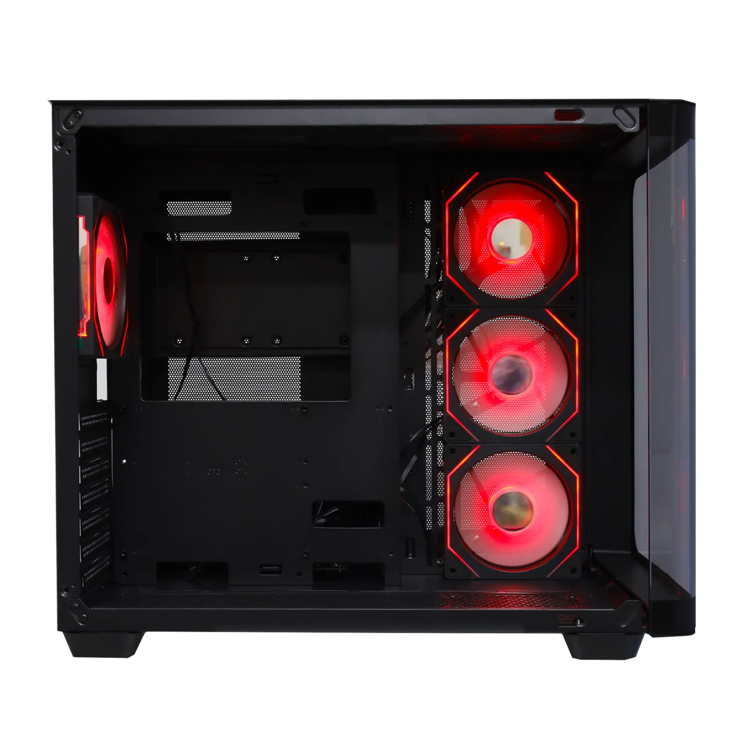 Корпус AeroCool P500C-G-BK-V1 [Midi Tower, 120 мм x 4 ARGB, черный]