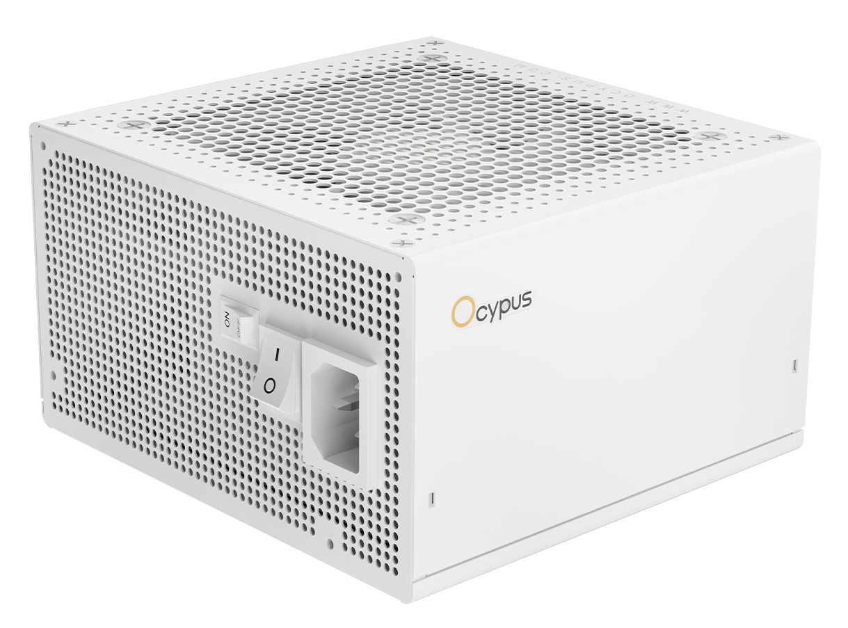 Блок питания Ocypus Iota P1000 WH 1000W (Iota-P1000-G1FFWH025X-EU) [1000 Вт, 80 PLUS Gold, 8x SATA, 1 x 16 pin (12VHPWR), 3 x 6+2 pin PCIe, 2x 4+4 pin CPU, ATX]