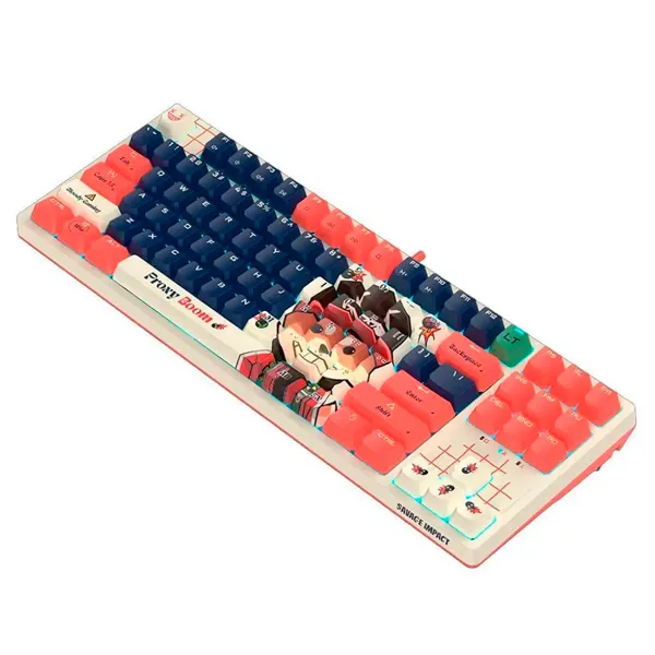 Клавиатура Bloody AT87 Proxy Boom SAVAGE [оптическая, проводная, RGB подсветка, Bloody Alpha, белая]