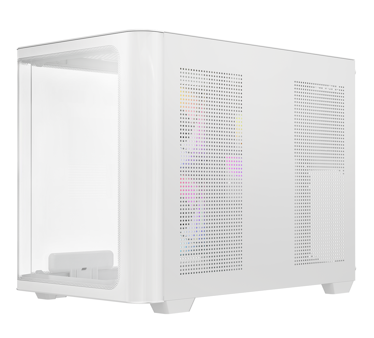 Корпус Ocypus Iota C50 Curve ARGB (Iota-C50-WHD300CD-GL) [Mini Tower, 3 x 120 мм, белый]