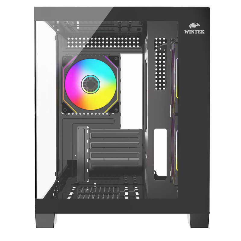 Корпус Wintek 520-B TG [Midi Tower, 3 × 120 мм ARGB, Черный]