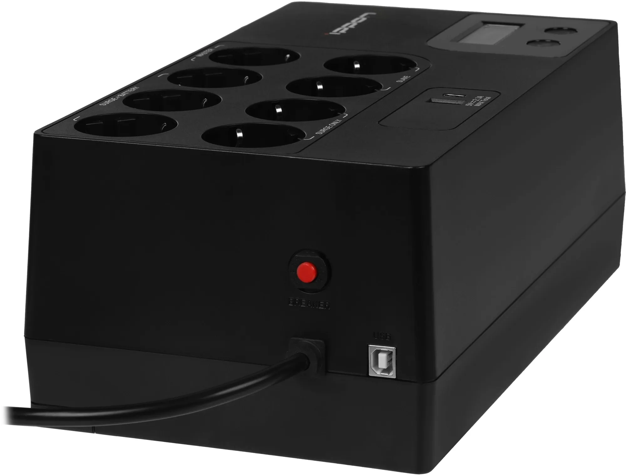 ИБП Ippon Kirpich 1050 (2003038), 1050 ВA, 600 Вт, 8xEURO