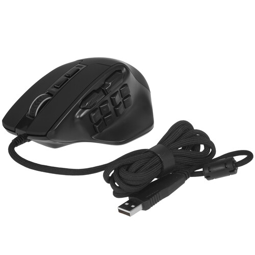 Мышь Redragon Aatrox (71276) [проводная, светодиодная, 12400 DPI, подсветка, черная]