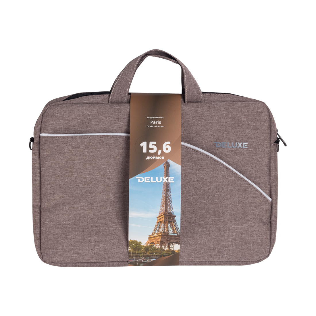 Сумка для ноутбука Deluxe Paris 15.6" (DLNB-102 Brown) - купить по цене 5 490 тг. в интернет-магазине Forcecom.kz