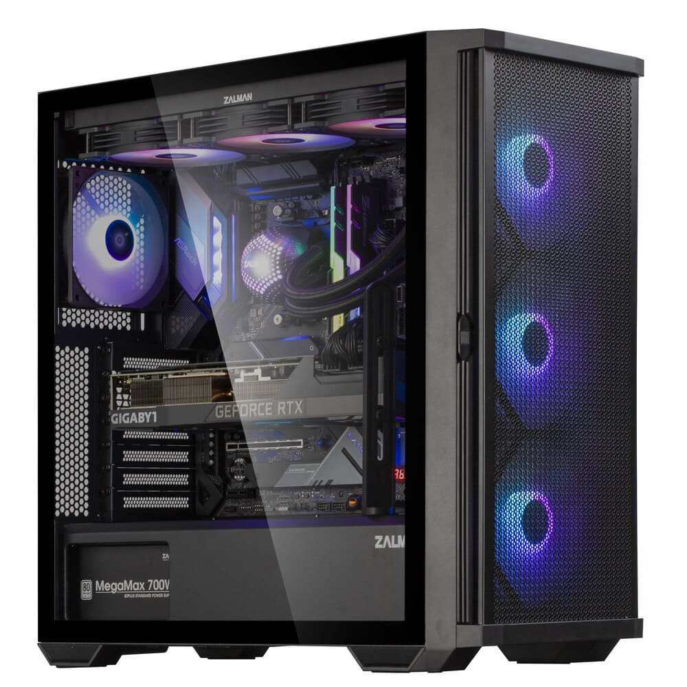 Корпус Zalman Z10 Plus [Midi Tower, 1 x 120 мм, 3 x 140 мм, черный]