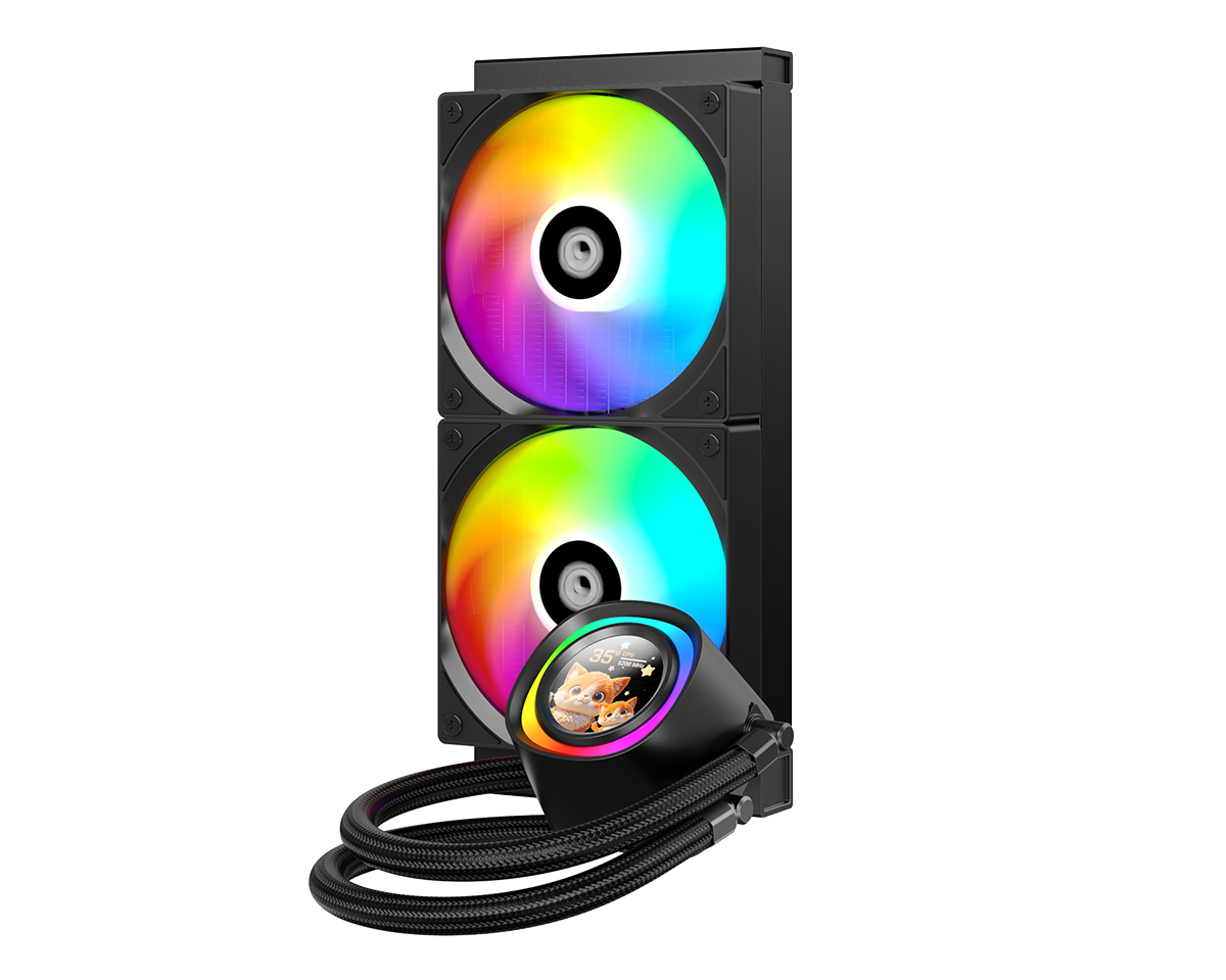 Система охлаждения ID-COOLING FX240 LCD [120 × 120 × 25 мм, 2000 об/мин, 27.2 дБ, 4 pin]