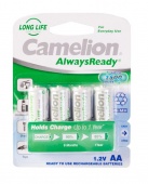 Аккумулятор, CAMELION, NH-AA1000ARBP4, Rechargeable Ni-MH, AA, 1.2V, 1000 mAh, 4 шт., Блистер