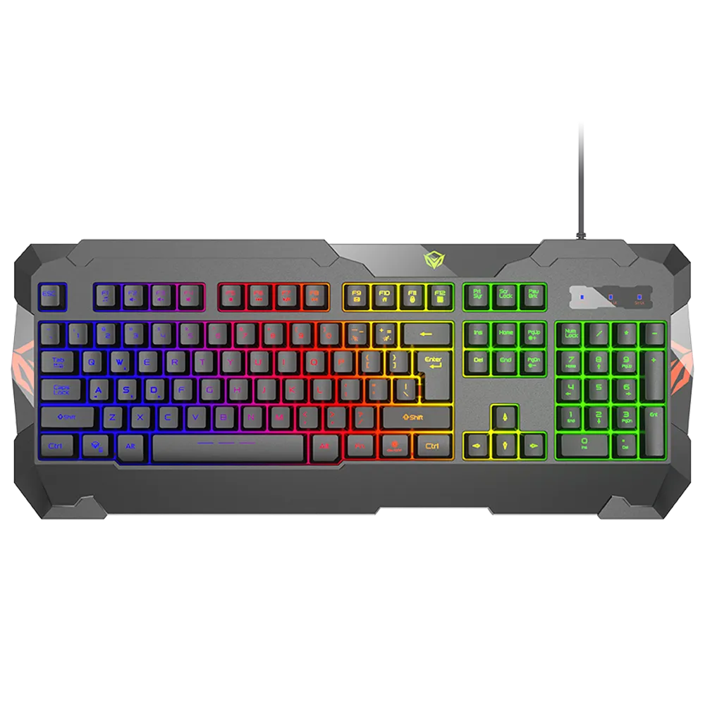 Клавиатура+мышь+коврик+наушники MeeTion C505 [мембранная, проводная, RGB подсветка, черная]