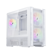 Корпус 1stPlayer AU6 (AU6-WH-2FA7-14-W-2FA7R-W-1FA7-W) [Mini Tower, 4 x 140 мм / 1 x 120 мм, белый]