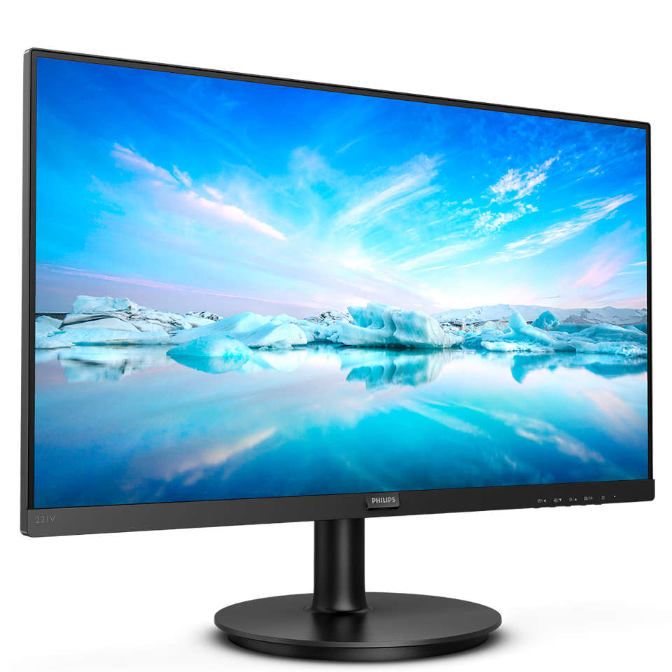 Монитор PHILIPS 221V8, [21.5" VA, 1920x1080, 75 Гц, 4 мс, VGA (D-Sub) x2, HDMI]