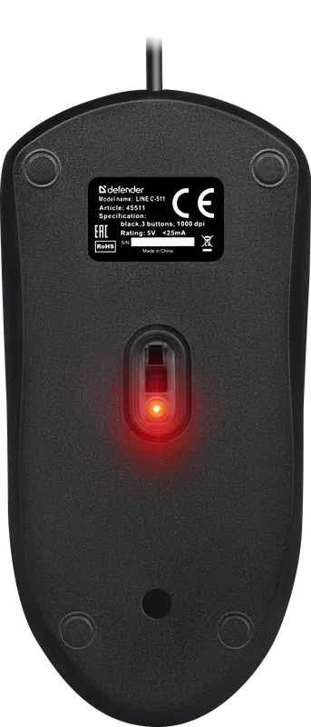 Клавиатура+мышь Defender Line C-511 (45511) [мембранная, проводная, черная]